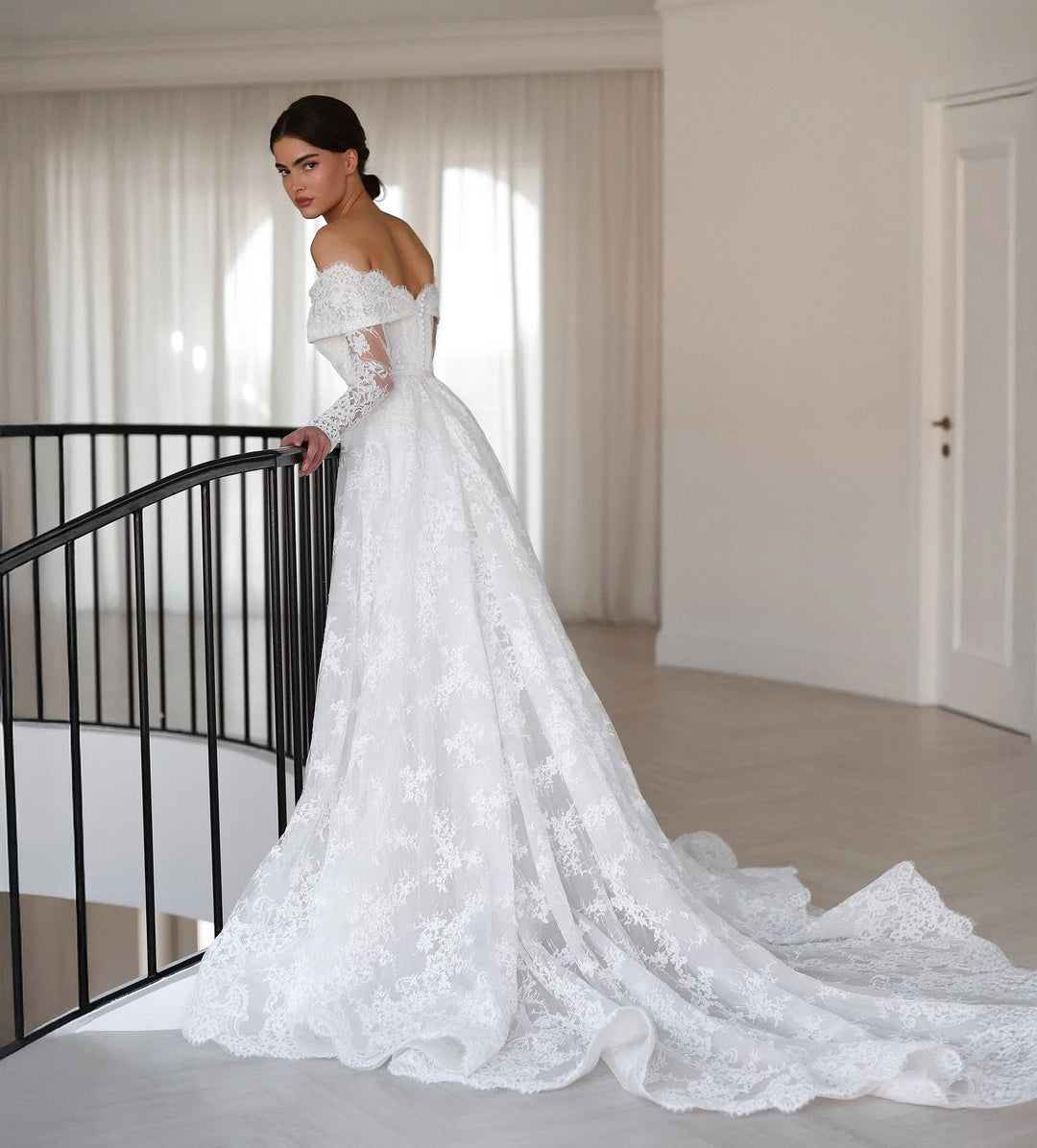 Alluring Illusion Lace Bridal Dress