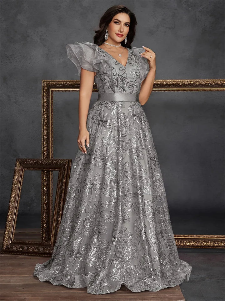 Sophisticated V-Neck Plus Size Women&