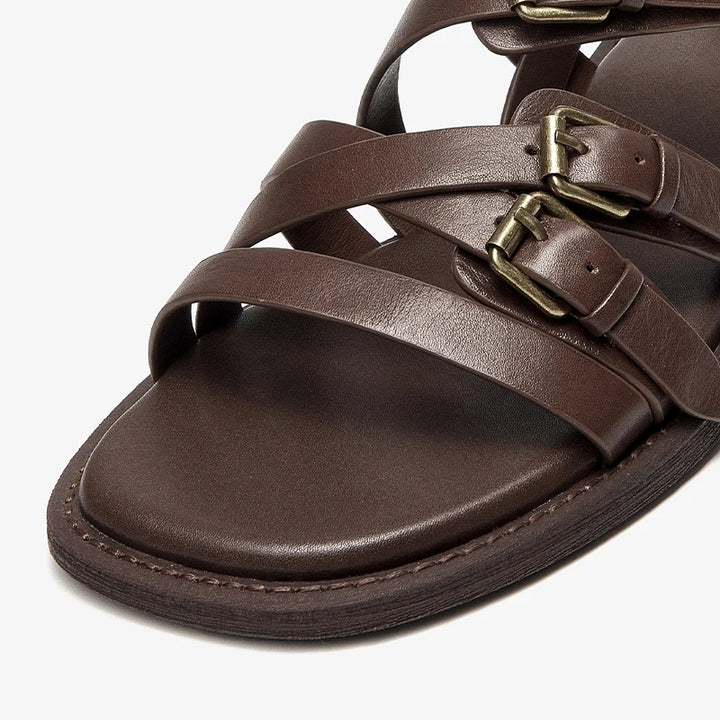 Stylish Cross-Tied Zip-Back Flats Shoes