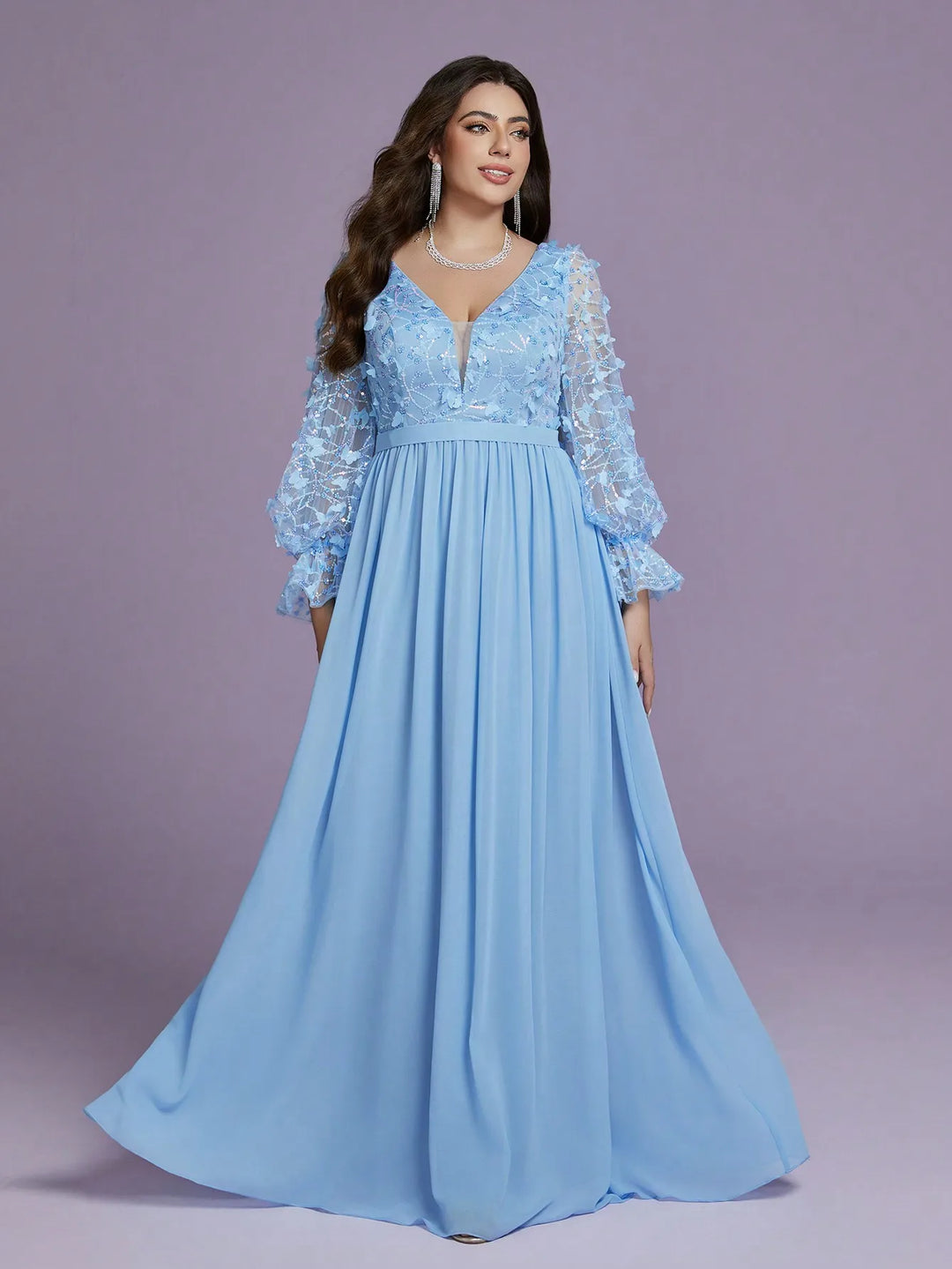 Comely Sequined Flame-patterned Party Dress