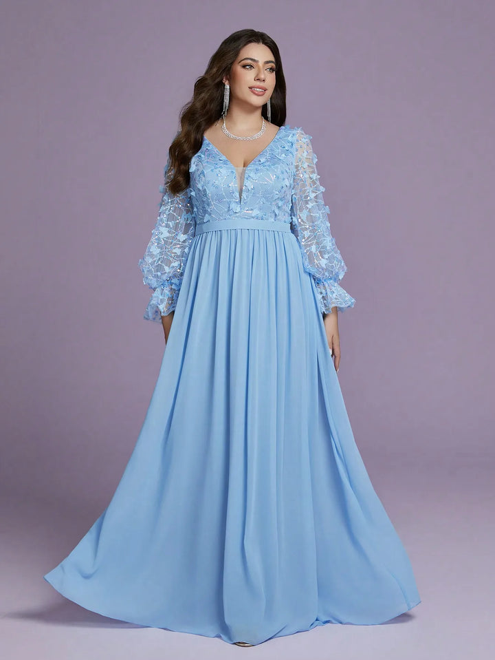 Comely Sequined Flame-patterned Party Dress