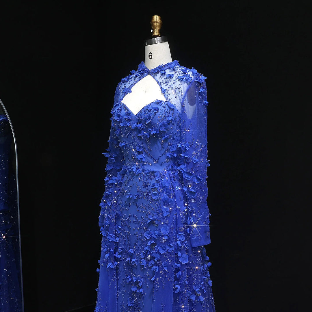 Royal 3D Flowers Arabian Evening Couture