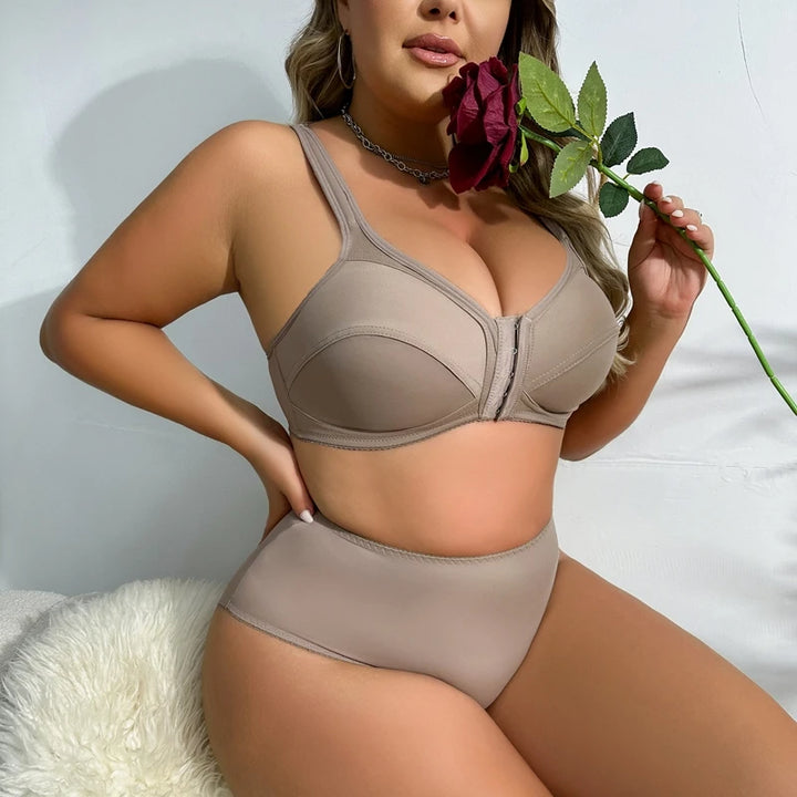 Adjustable Plus Size Wireless Bra Set