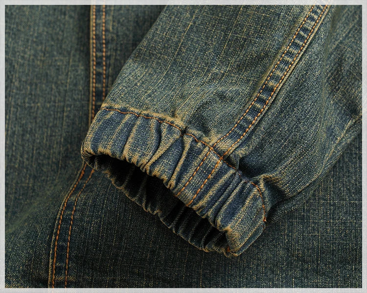 Vintage Denim Pullover Jacket