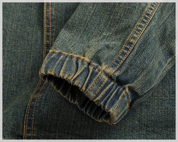 Vintage Denim Pullover Jacket