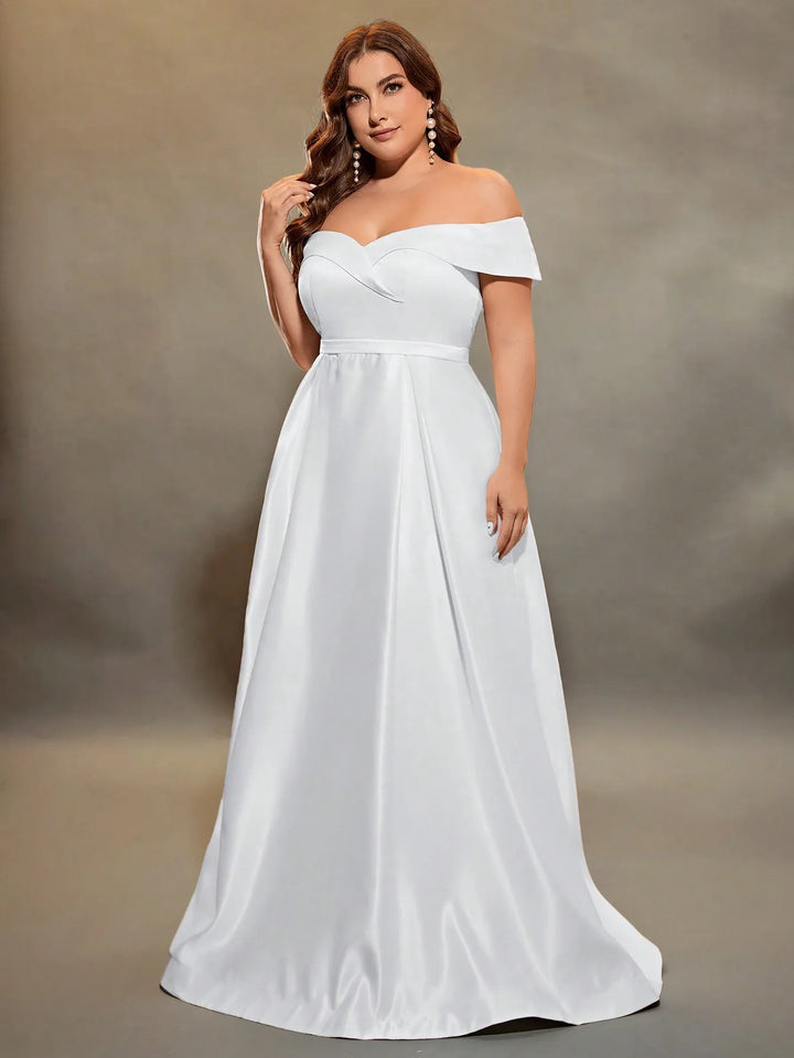 Stunning Satin Plus Size Women's Dress