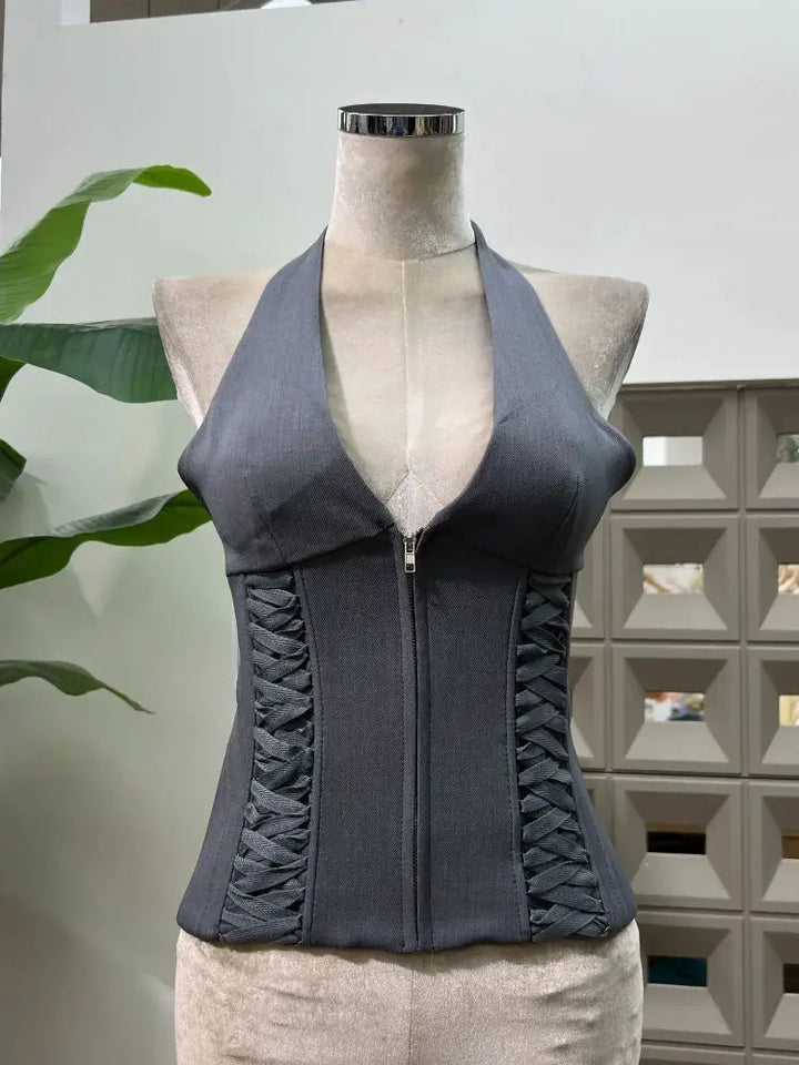 Stylish Backless Night Club Outfit