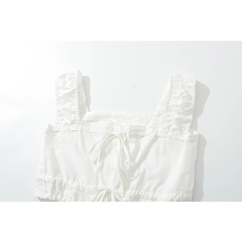 Charming Lace Trim Super-Short Top