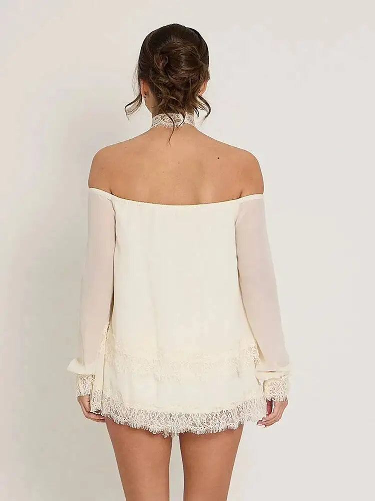 Stylish Long Sleeves Backless Blouse
