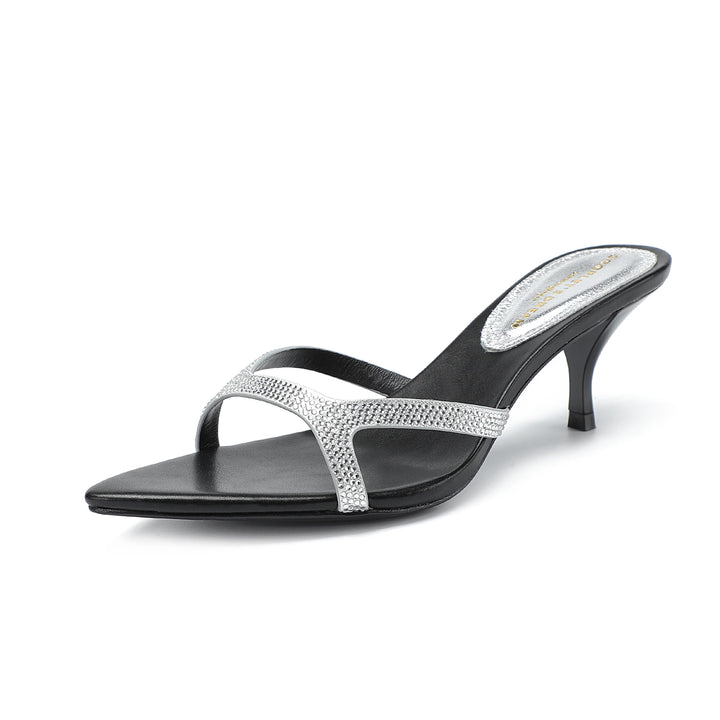Stylish Pointed Mid-Heel Slippers