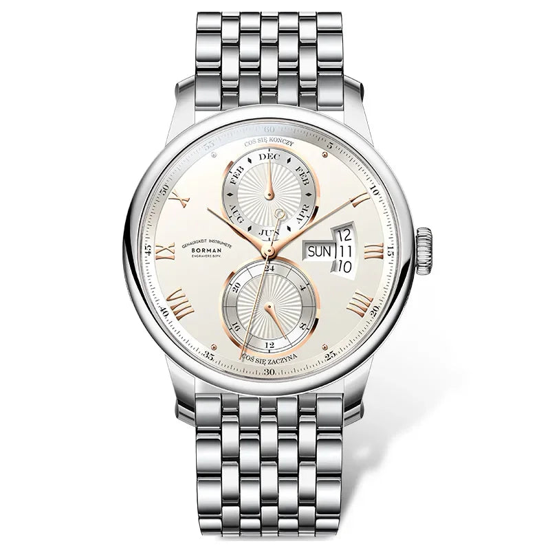 Polished Sapphire Crystal Multi-function Wristwatch