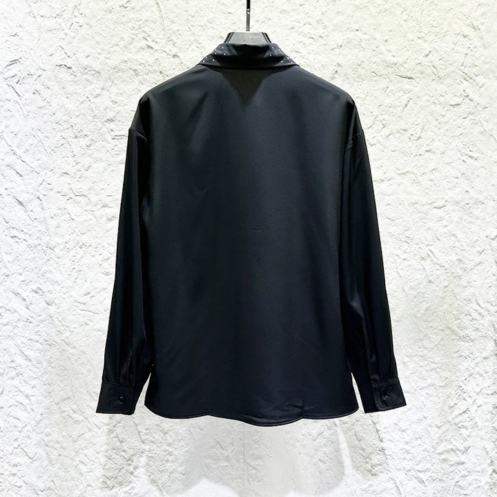 Rhinestone Decorated Formal Shirt