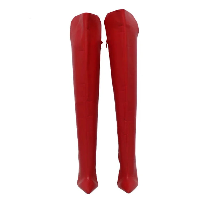 Trendy Zipper Knee High Boots