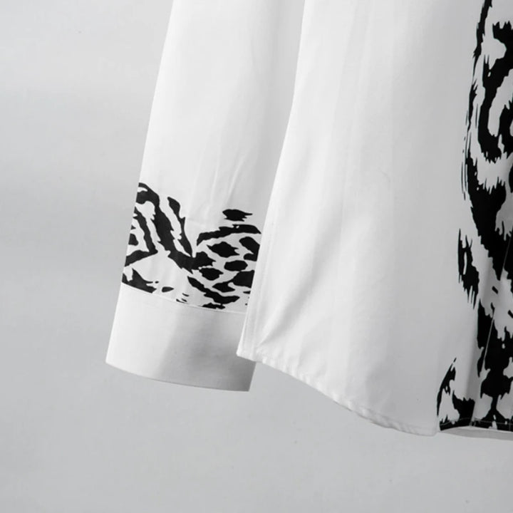 High-End Leopard Print Casual Shirt