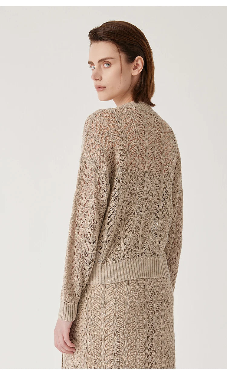 Homely Pure Linen Cardigan Sweater