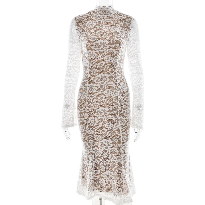 Lovely Lace Long Sleeves Mini Party Dress