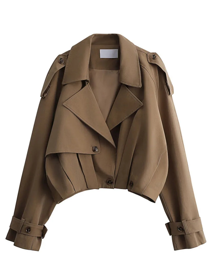 Stylish Cropped Short Trench Coat