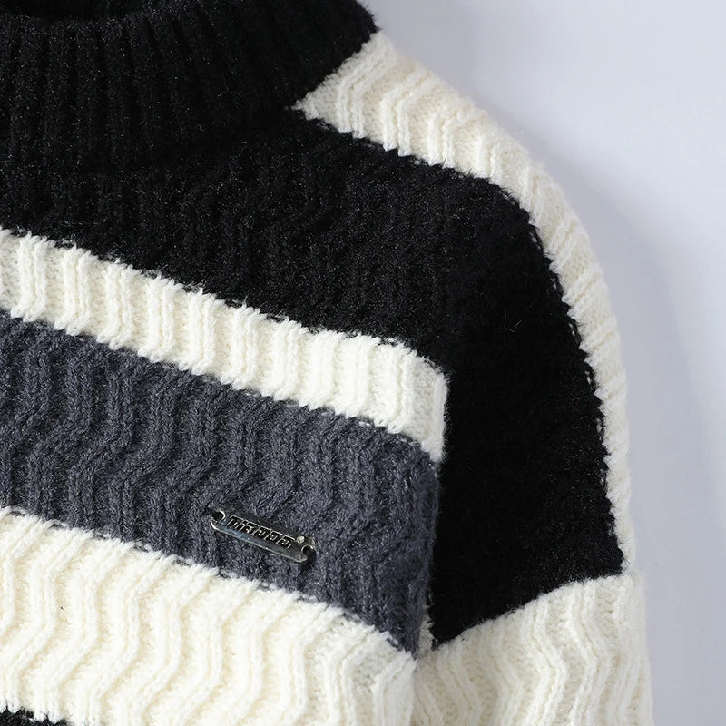 High End Casual Striped Sweater