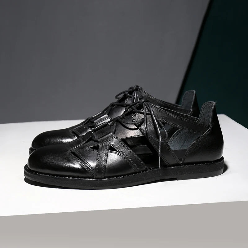 Oil Slick Handcrafted Gladiator Shoes