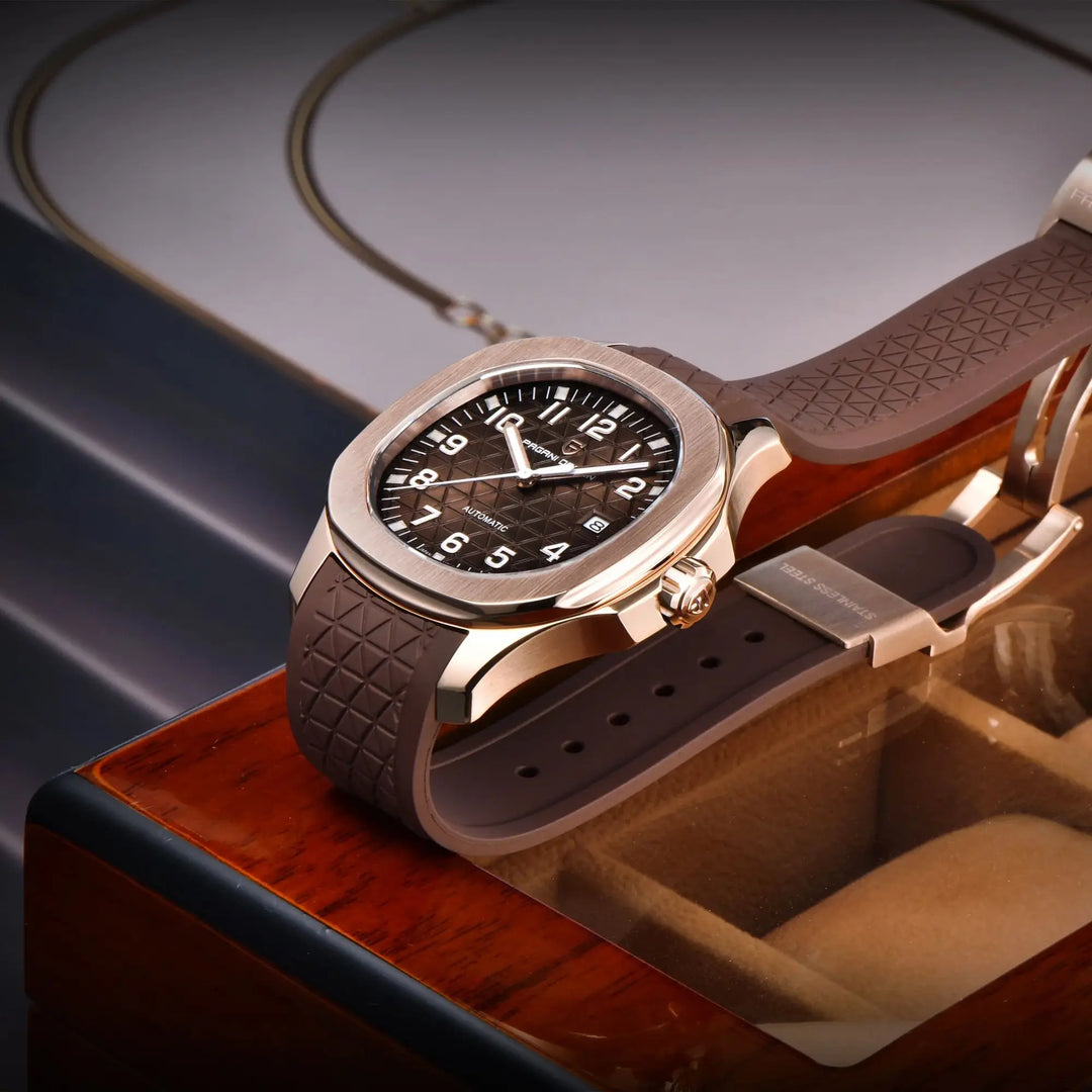 Refined Barrel Dial Mechanical Wristwatch