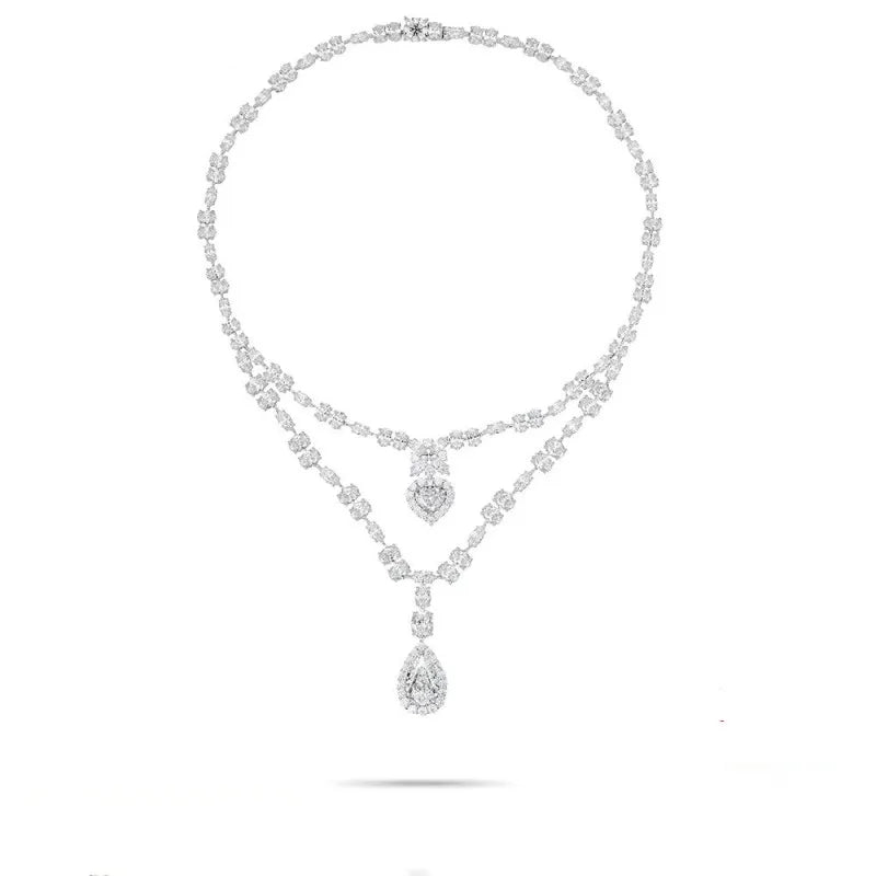 Lovely Micro Pave Cubic Zirconia Necklace