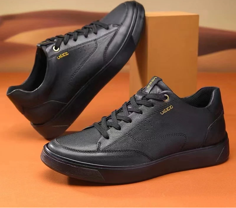 Comfortable Lace-Up Leather Sneakers