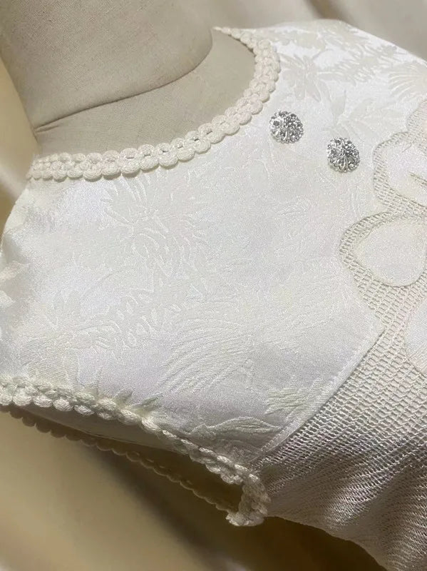 Splicing Embroidered Mini Party Dress