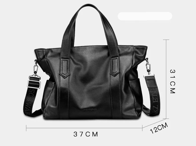 Premium Leather Layered Tote Bag