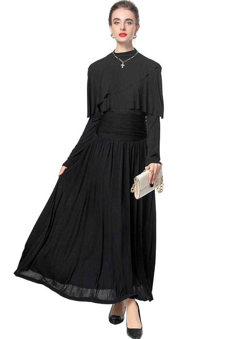 Elegant High-Waist Commuter Dress