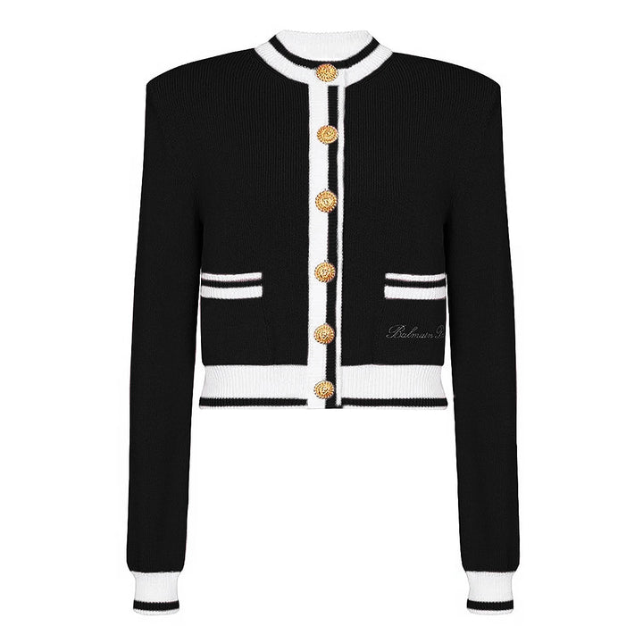 Versatile Crew Neck Woolen Cardigan