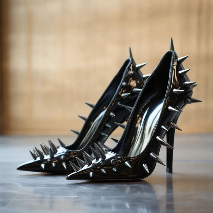 Black patent leather women&