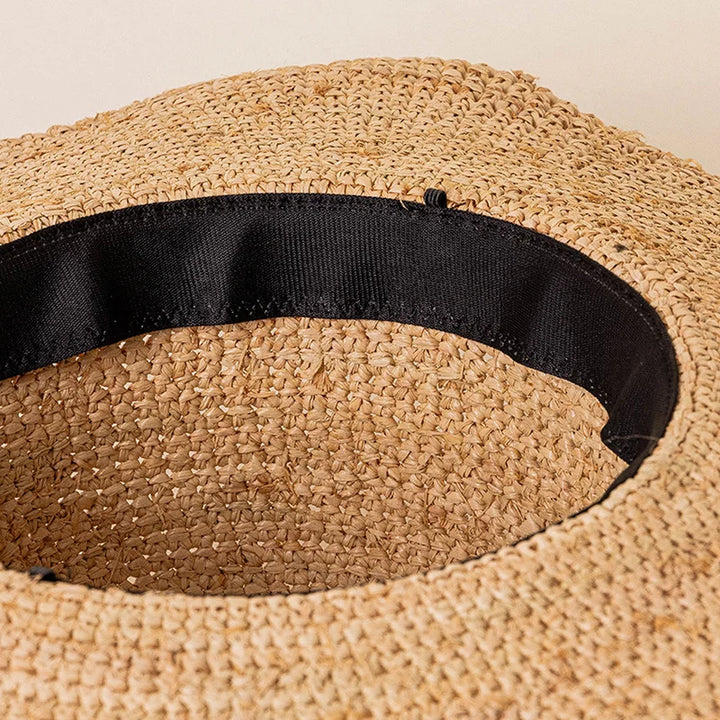 Natural Raffia Straw Brim Hat