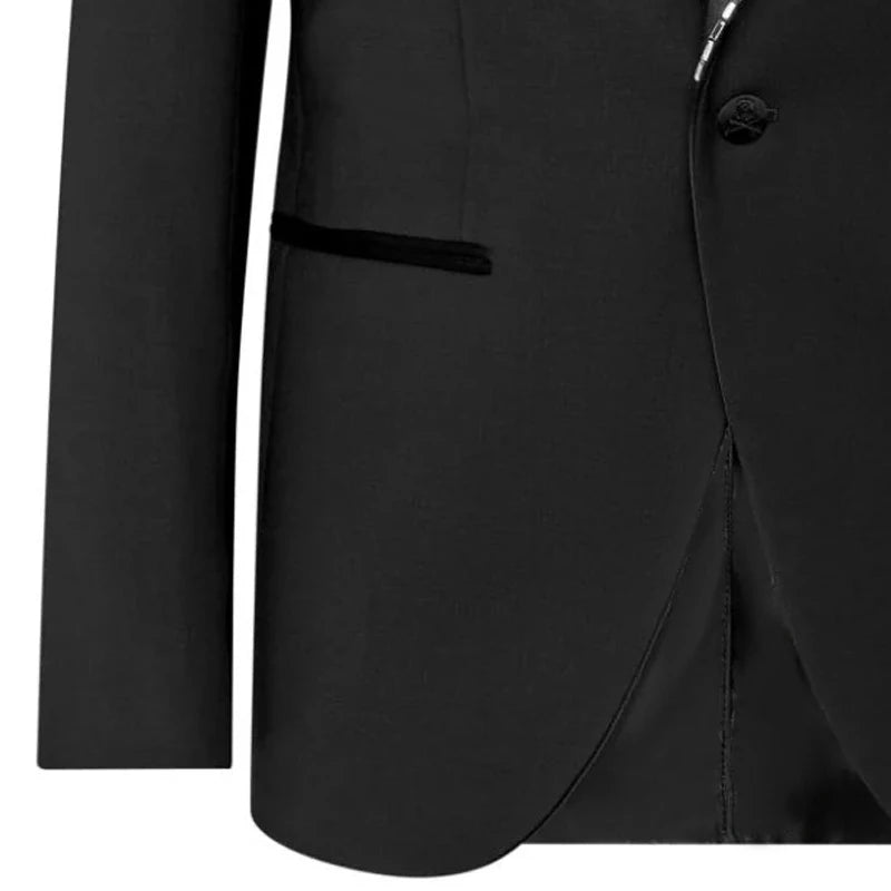 British Style Black Wool Bespoke Blazer