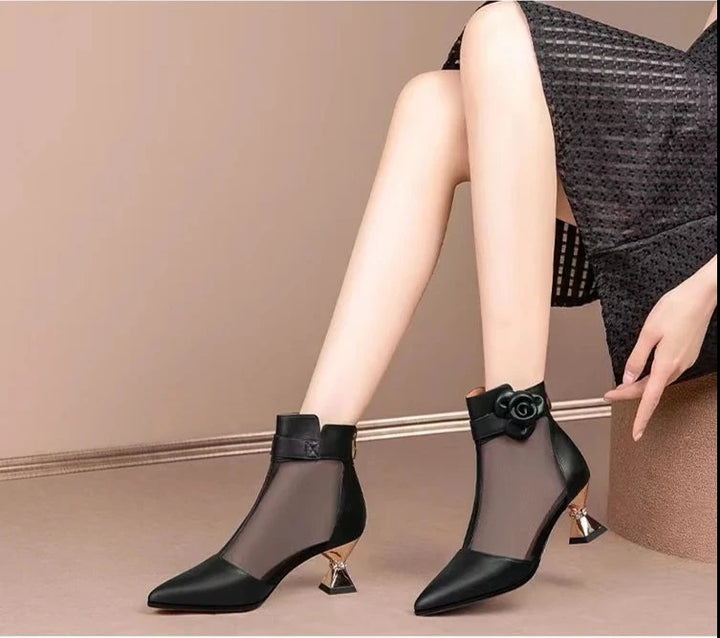 Stylish Mesh Ankle Boots