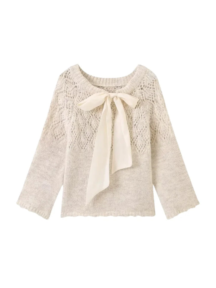 Trendy Silk Scarf Loose-Fit Sweater