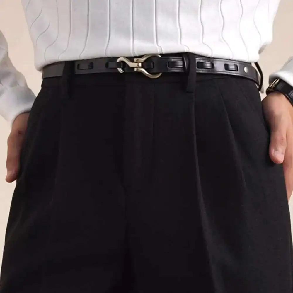 Stylish Double Pleated Dress Pants
