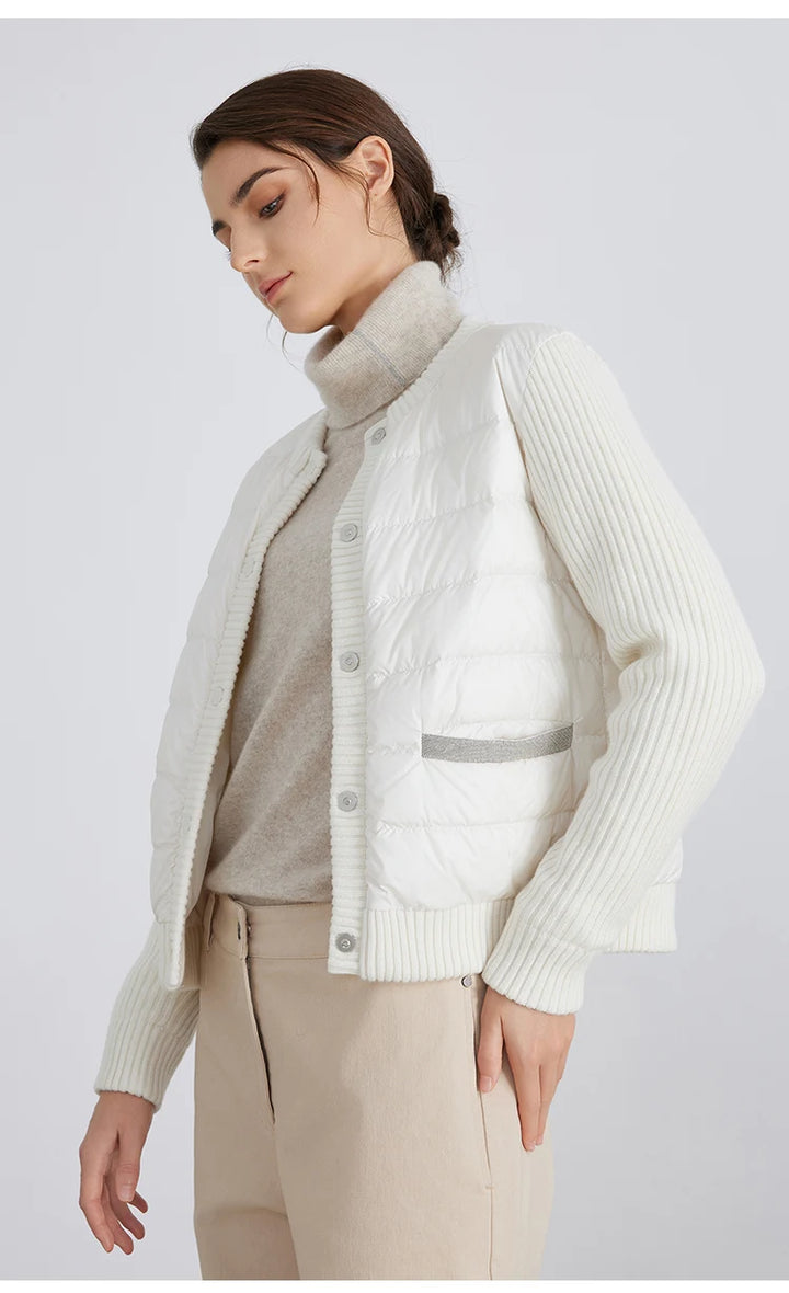 Premium Goose Down Spliced Coat