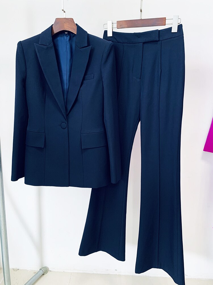 Career Fashion Women's Single Button Suit| All For Me Today
