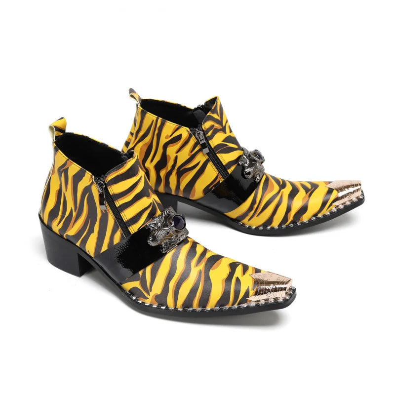 Premium Zebra Strips High Top Boots