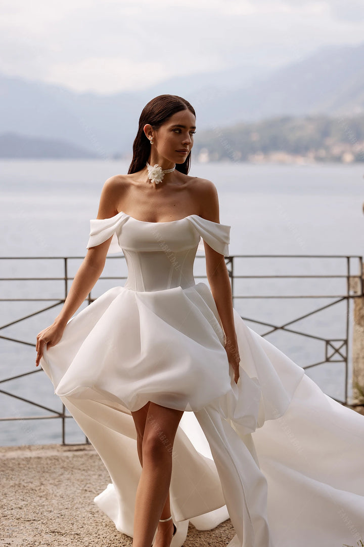 Delicate Organza Satin Bridal Dress