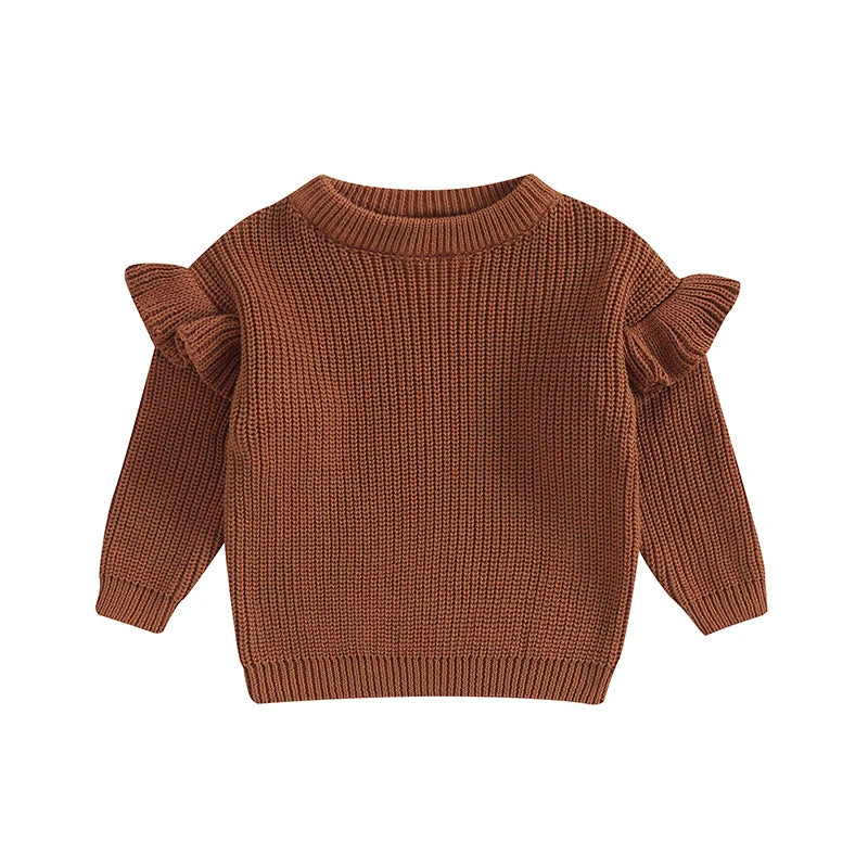 Classic Ruffled Pullover Girl's Sweater
