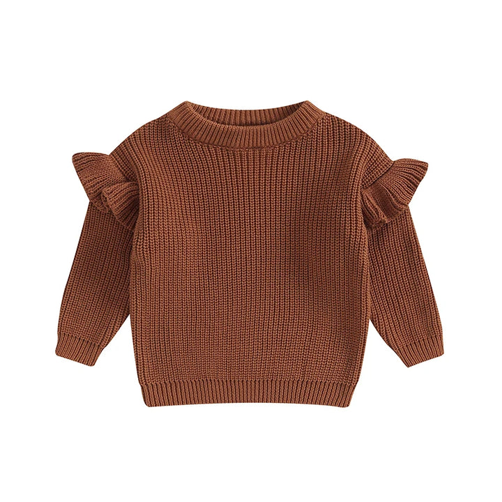 Classic Ruffled Pullover Girl's Sweater