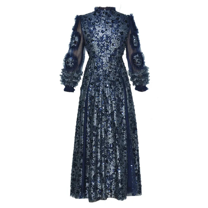 Graceful Three-dimensional Flower Evening Dress