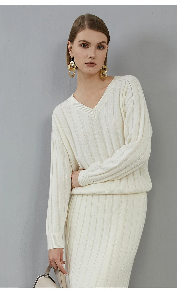 Luxury Cashmere Knitted Pullover Sweater