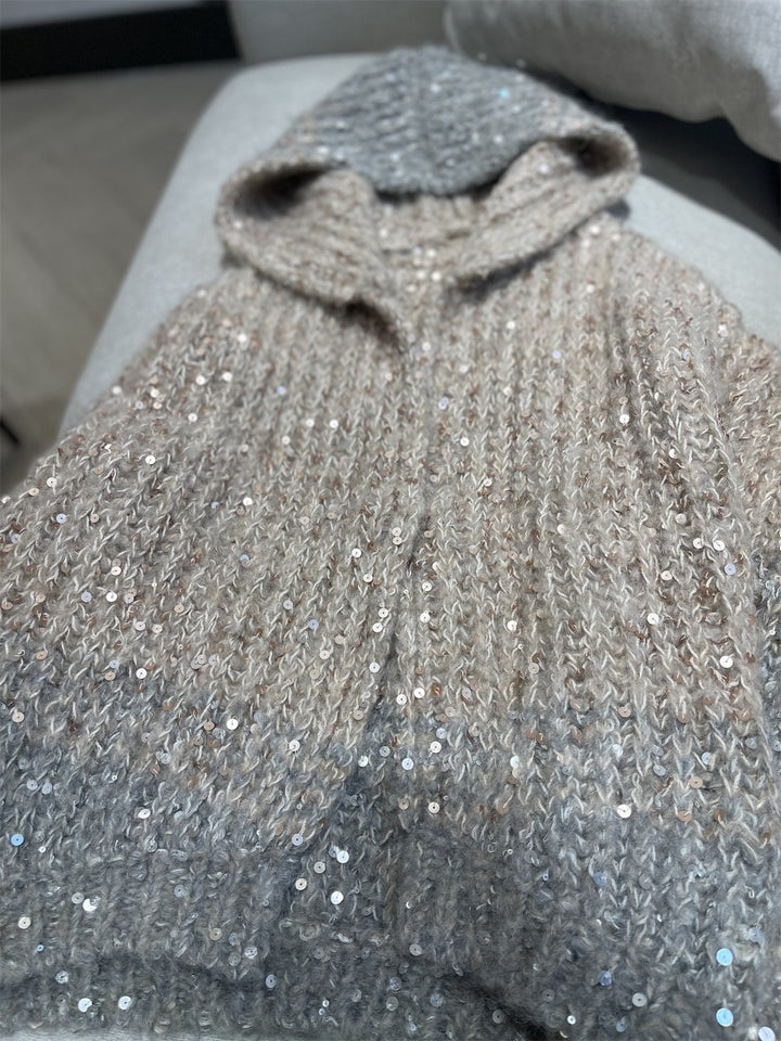 Temperament Sequin Women Mohair Blends Cardigan| All For Me Today