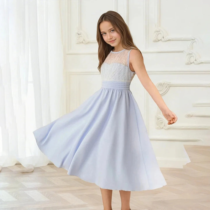 Trendy Lace-Embellished Girl&