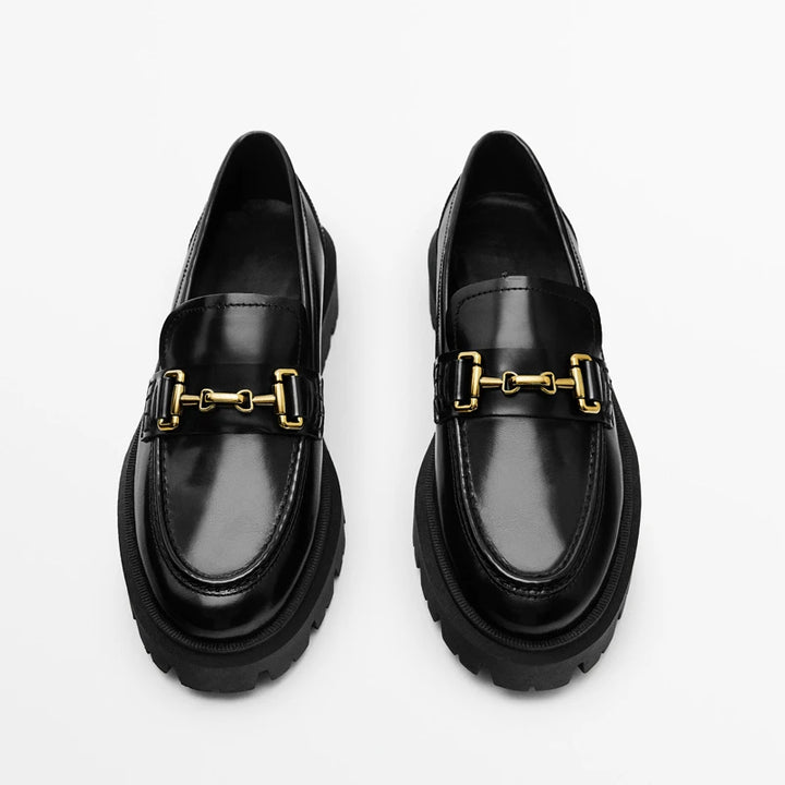 England Style Thick Sole Loafers