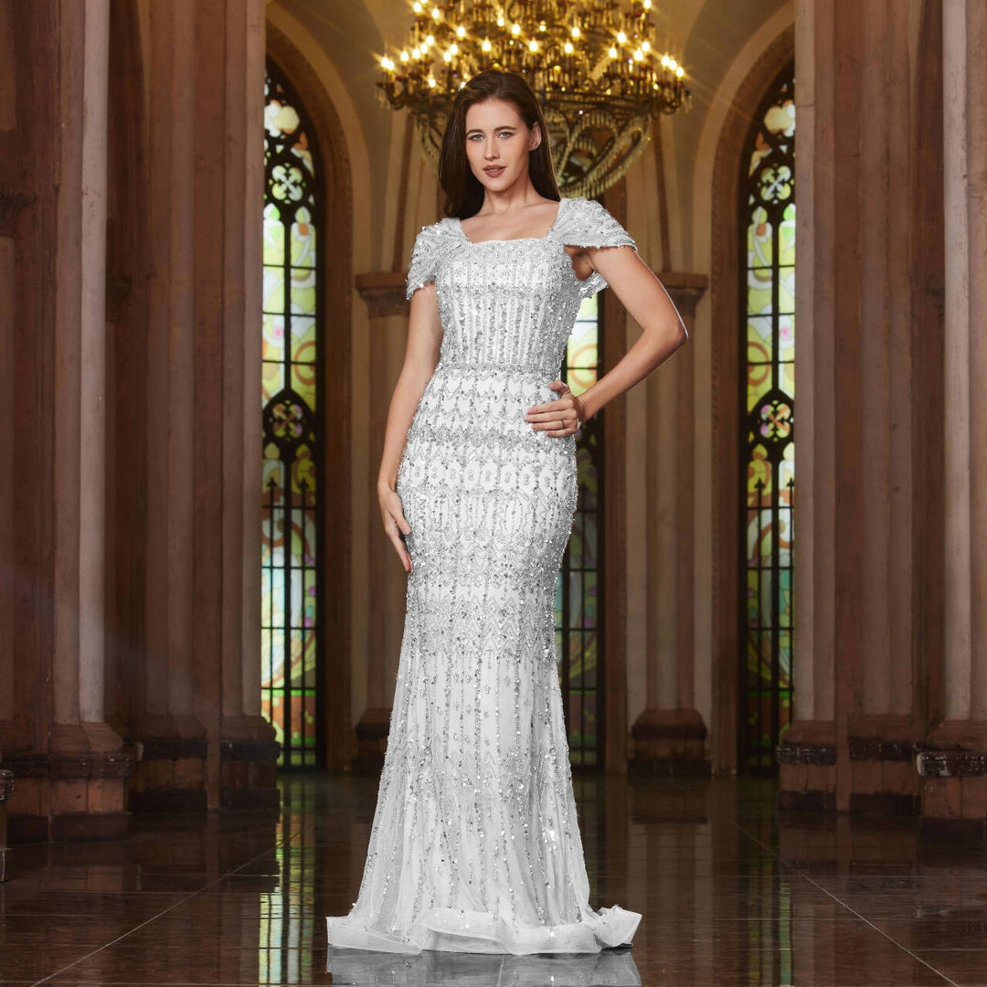 Elegant Arabic Style Evening Gown