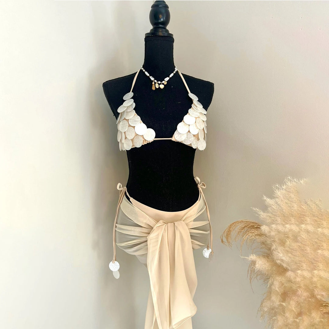 Classic 3Pcs Shell Swimwear