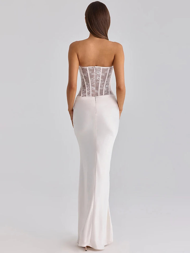 Stunning Lace Corset Maxi Dress